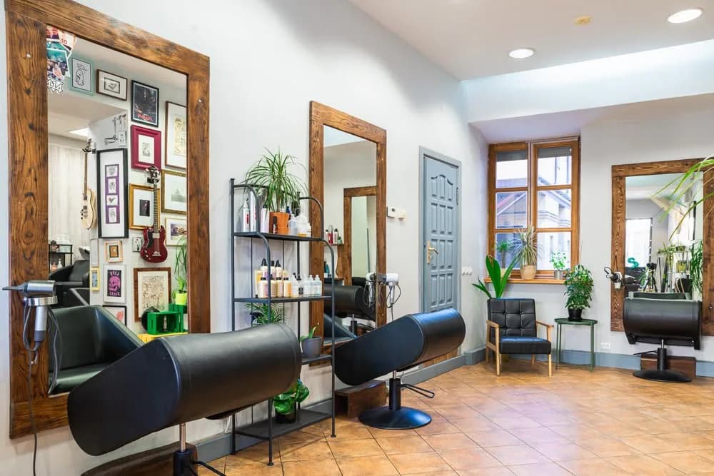 Salon 414 interior featured on the salon website